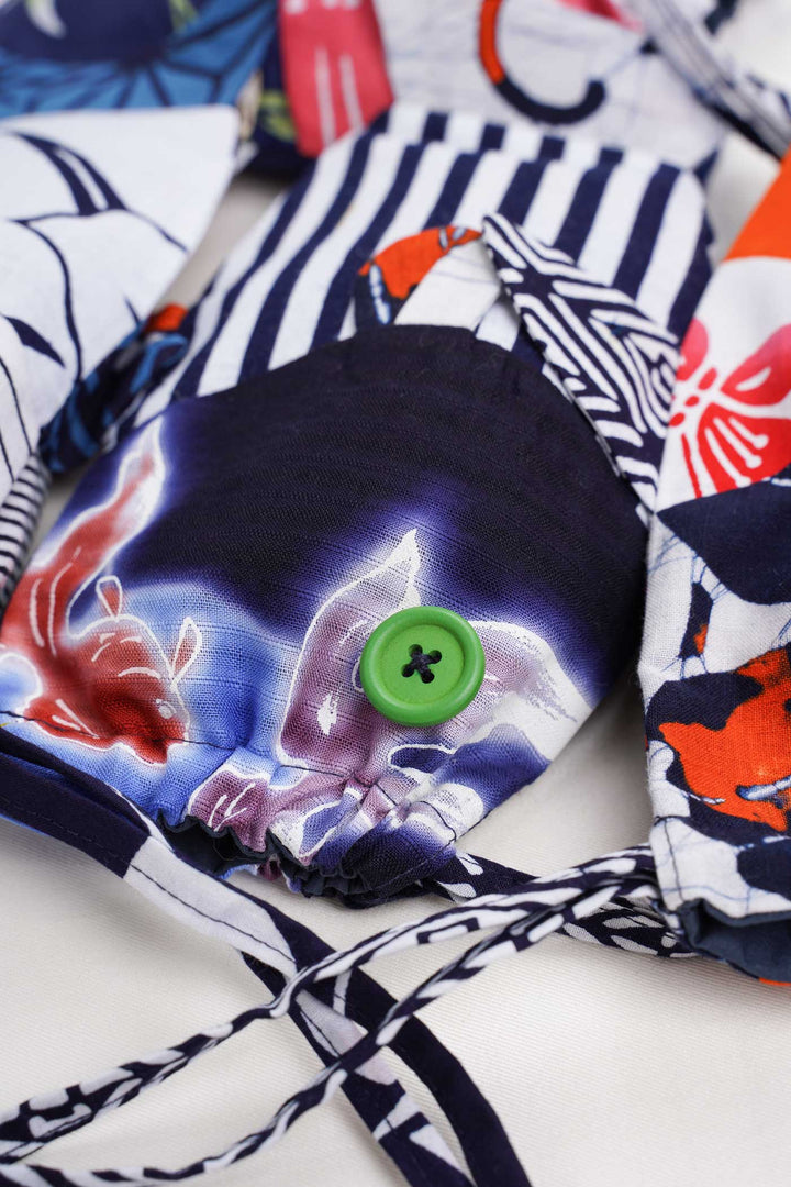 Yukata Cotton Drawstring Fish Pouch | Kaizen