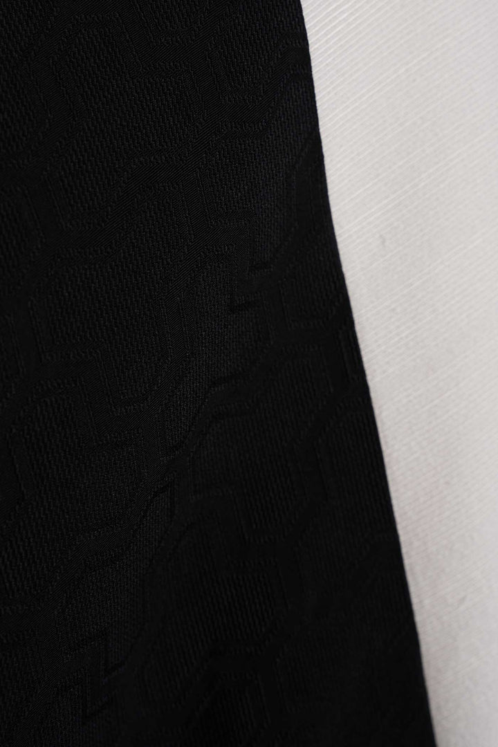 Black and White Asymmetrical Front A Shape Sleeveless Silk Jacket