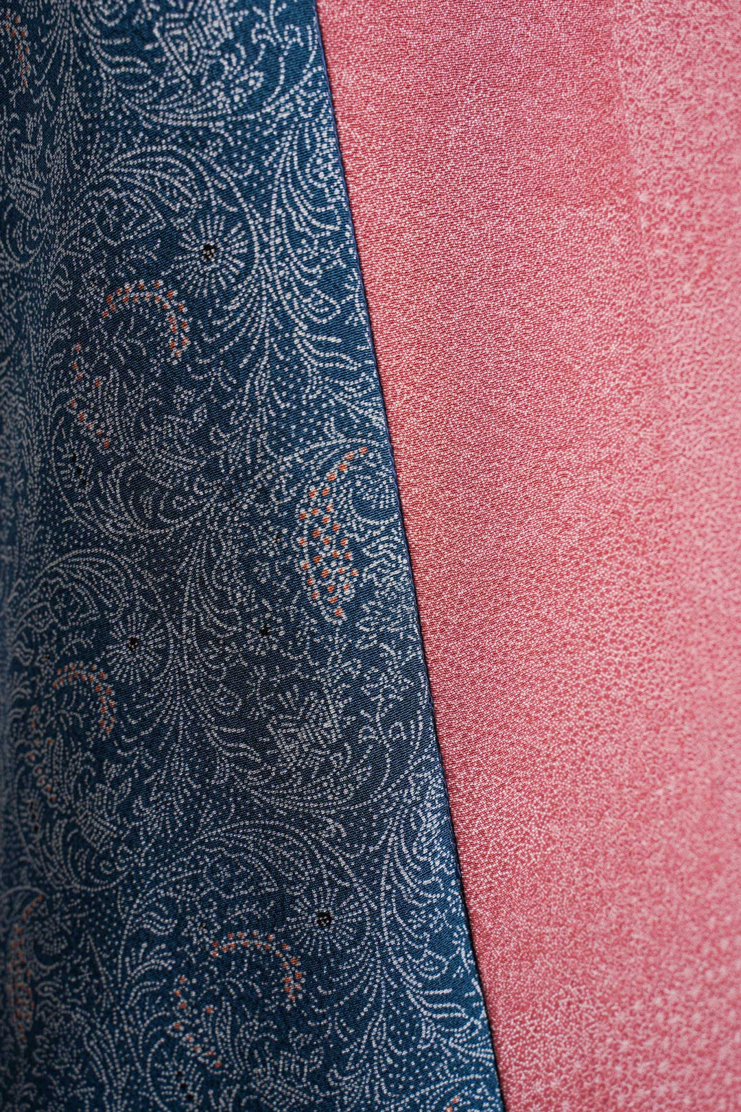 Blue and Pink Silk Shift Dress