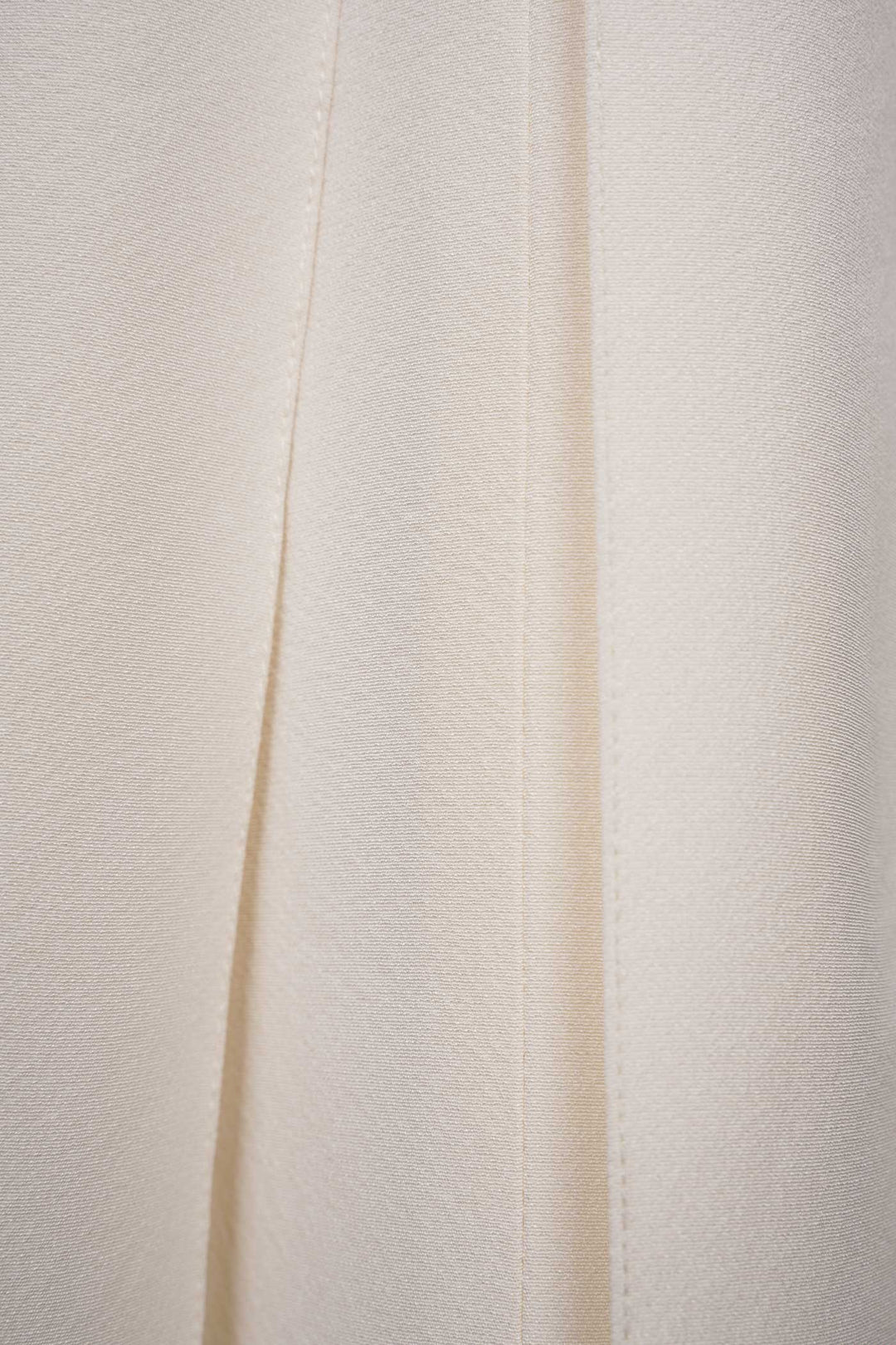 Contemporary Off-White with Black Side Details Silk Pants
