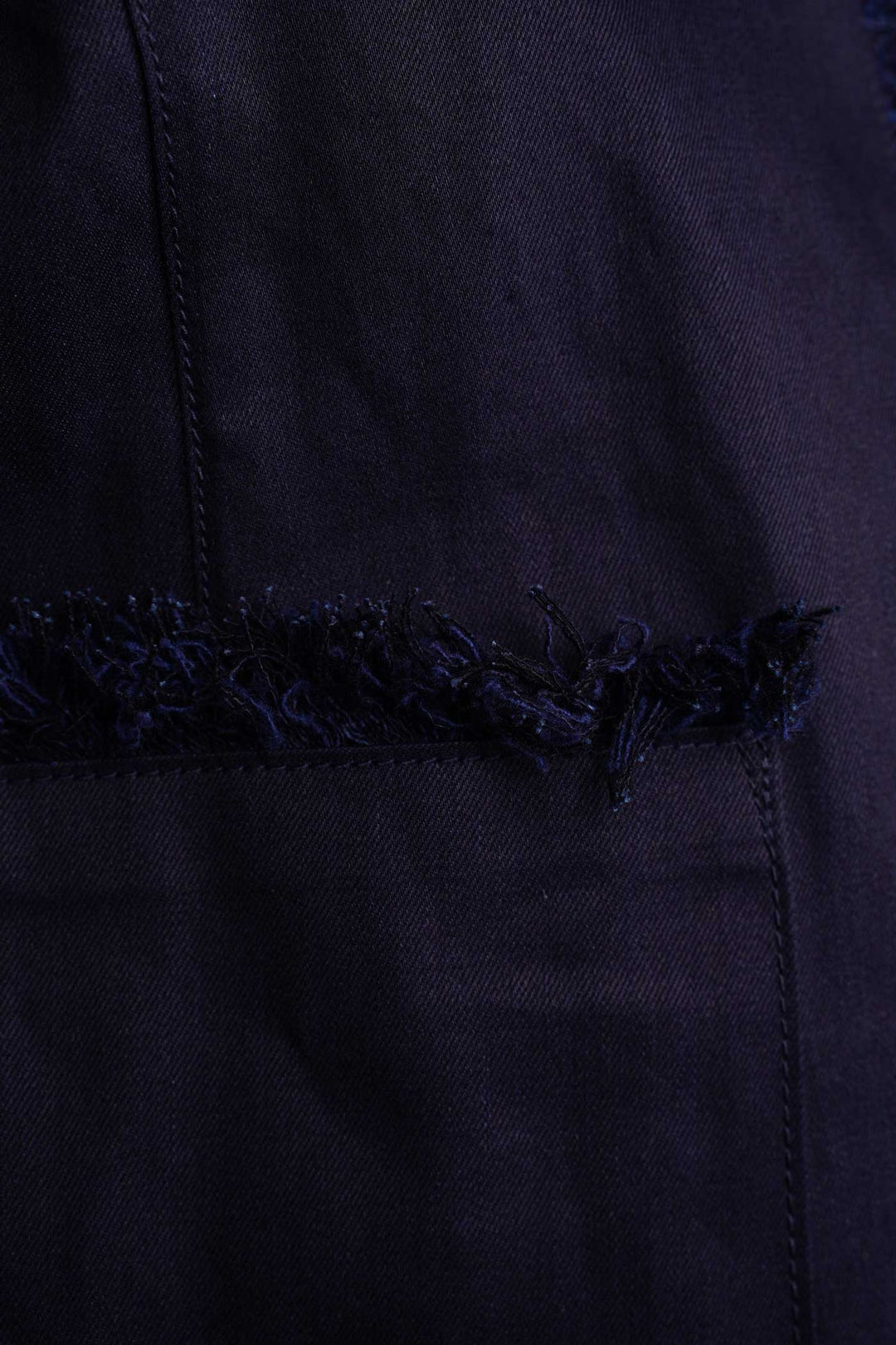 Cotton Fine Jacket with Fray-Details
