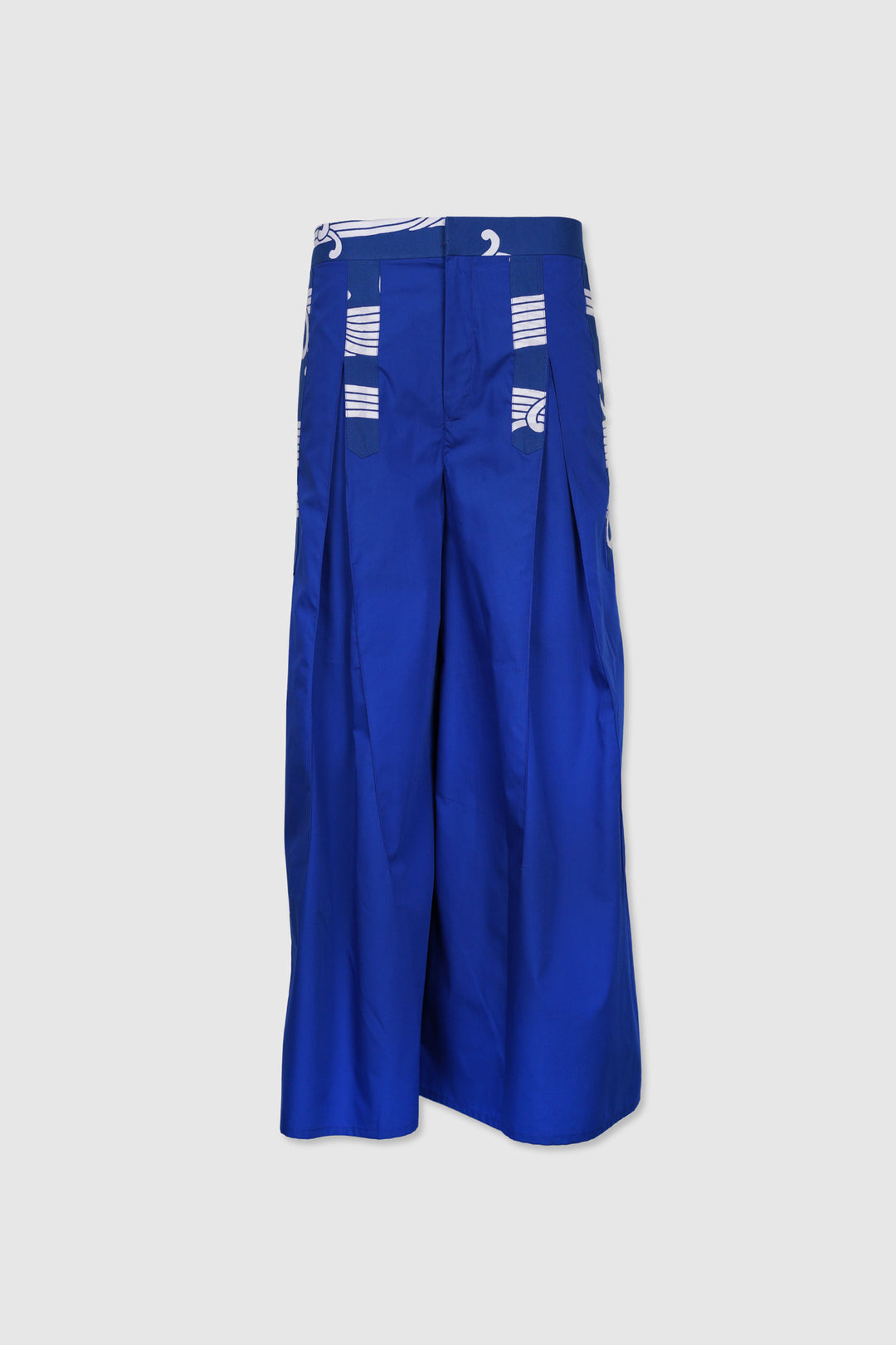 Cotton Hakama Pants with Yukata Waistband and Strip Detailings