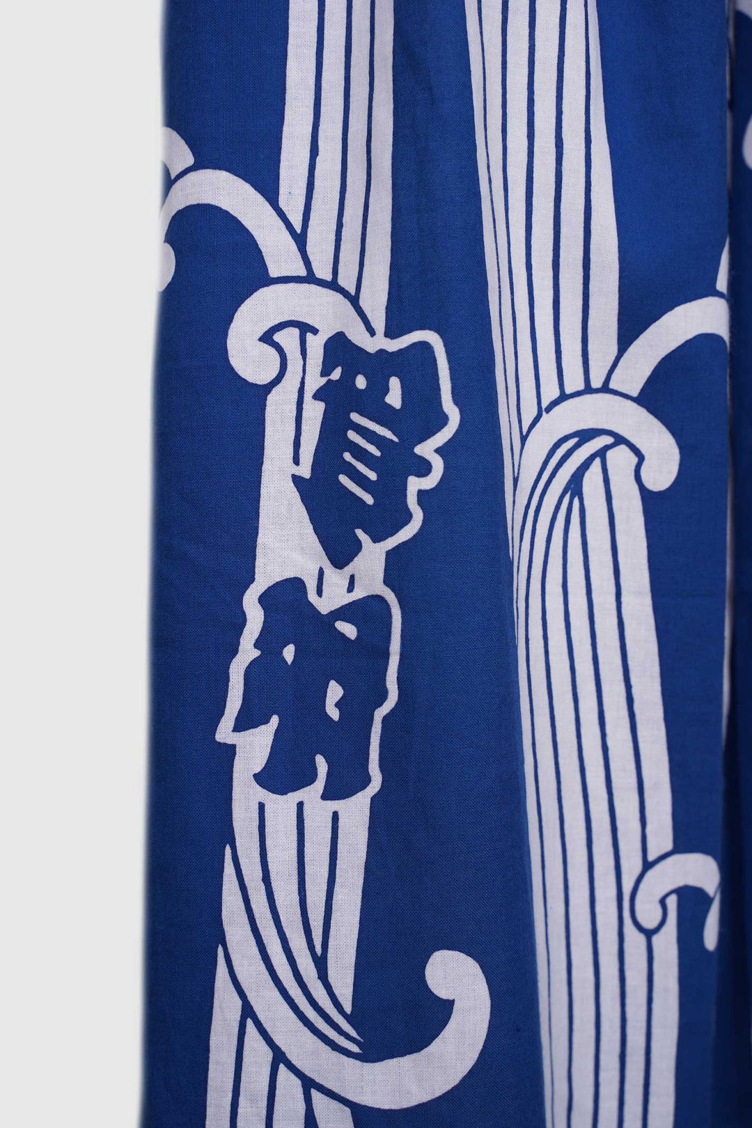 Cotton Lantern Pants with Classic Japanese Designs On Front