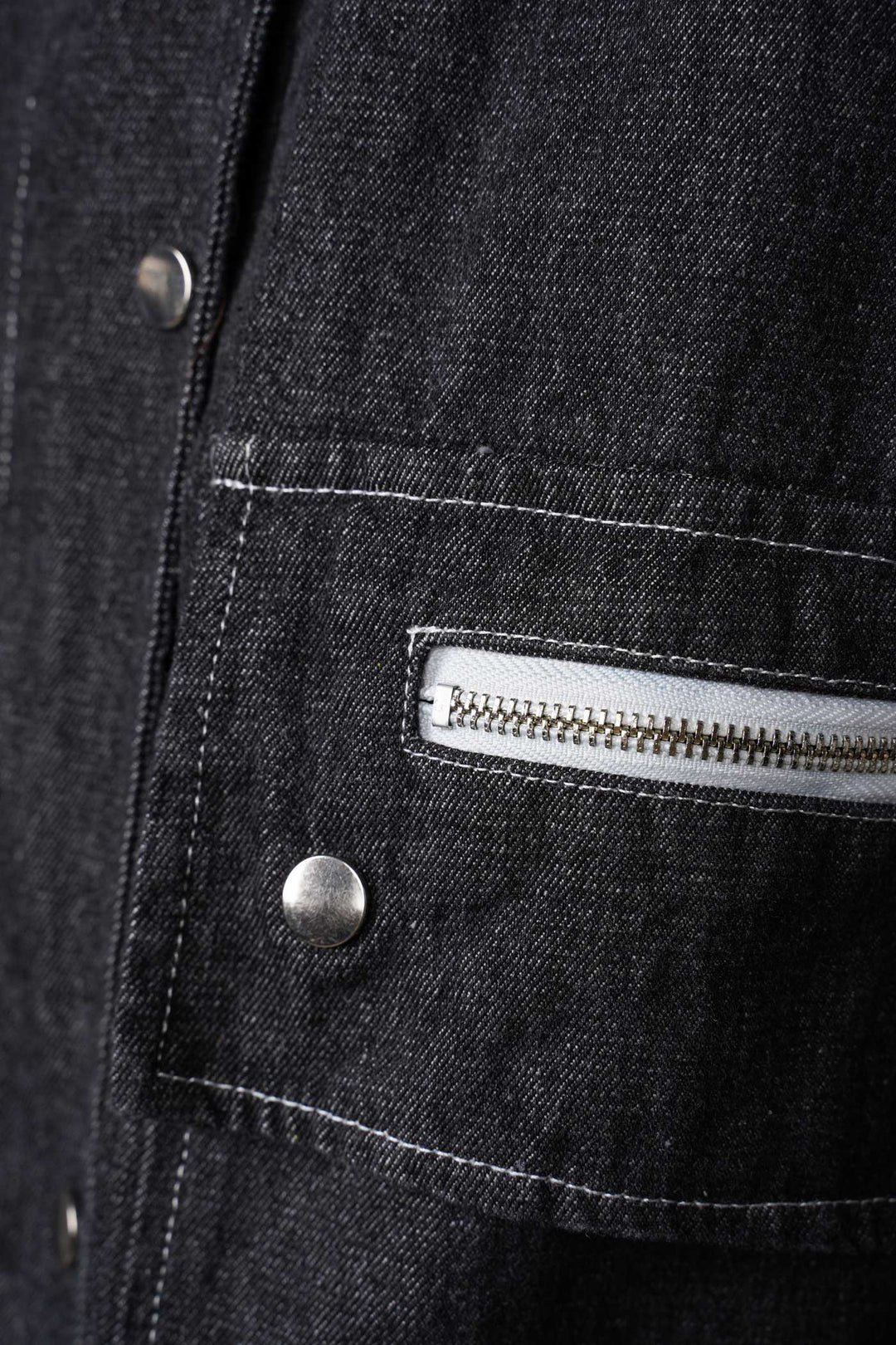 Denim Jacket with Japanese Vintage Yukata and Kasuri Detailing