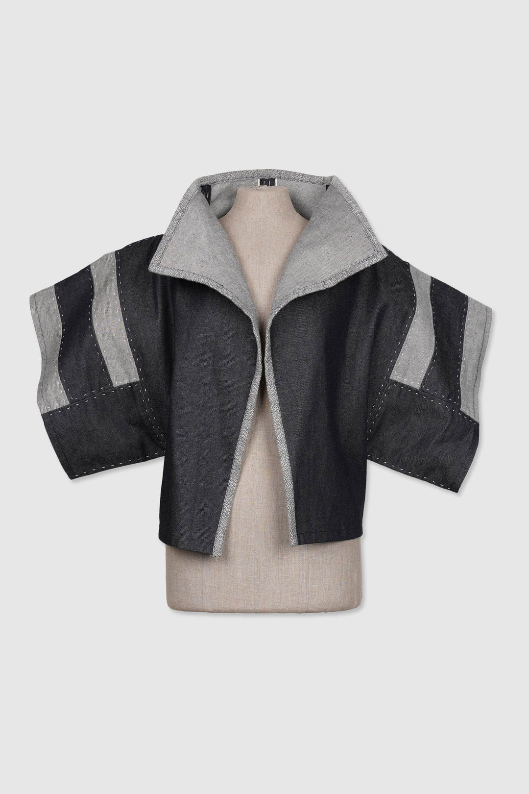 Japanese Contemporary Reversible Patchwork Japanese Denim Jacket