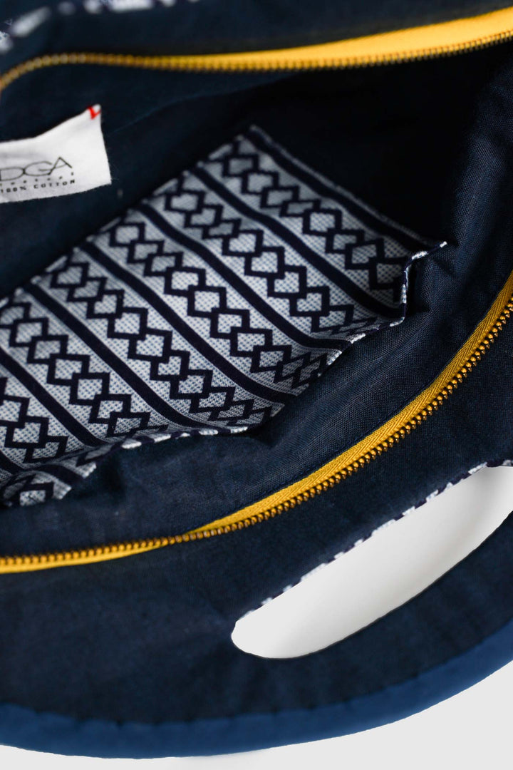 Japanese Cotton Geometric Print for a Contemporary Bag