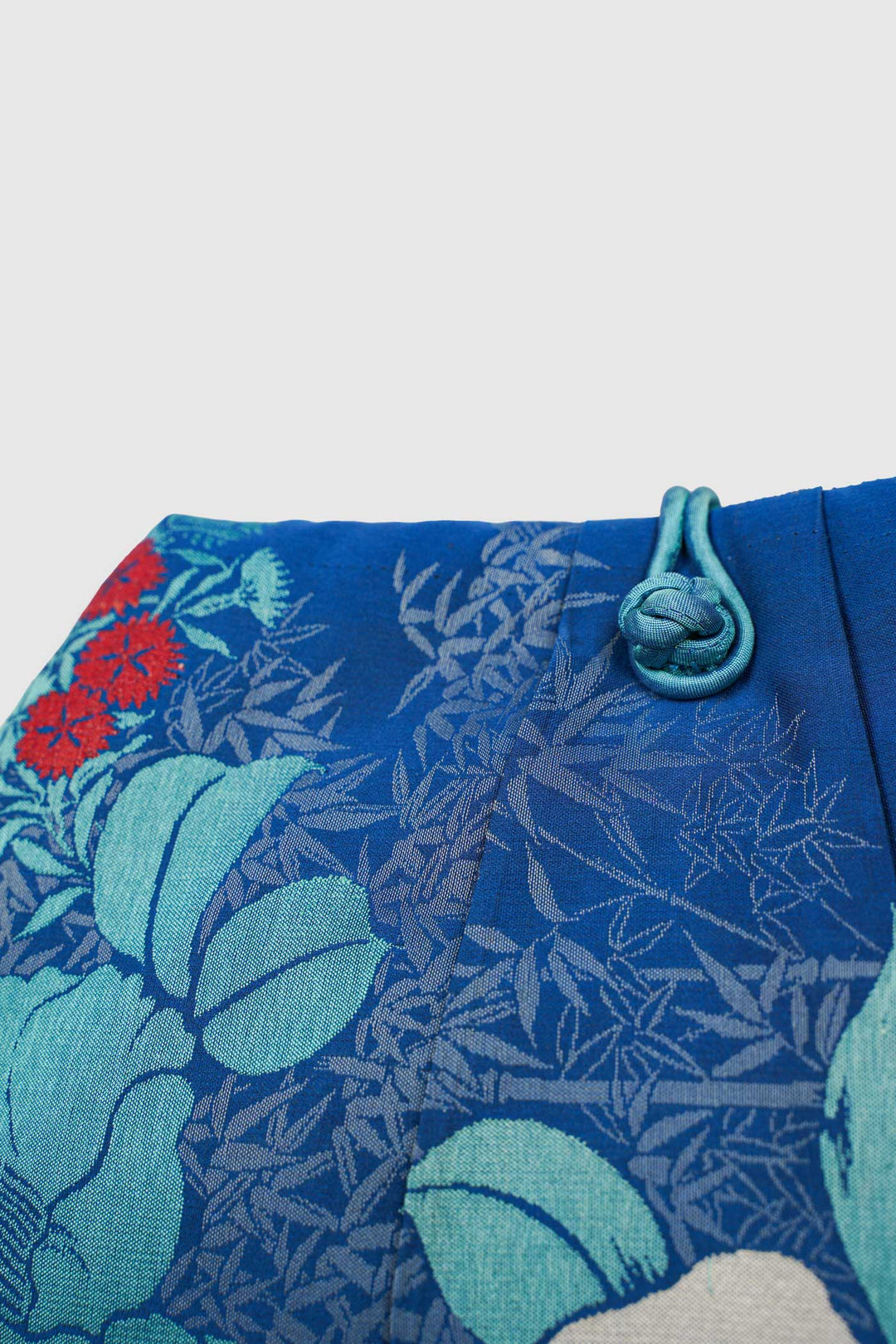 Japanese Silk Flower Brocade for a Contemporary Clutch Bag