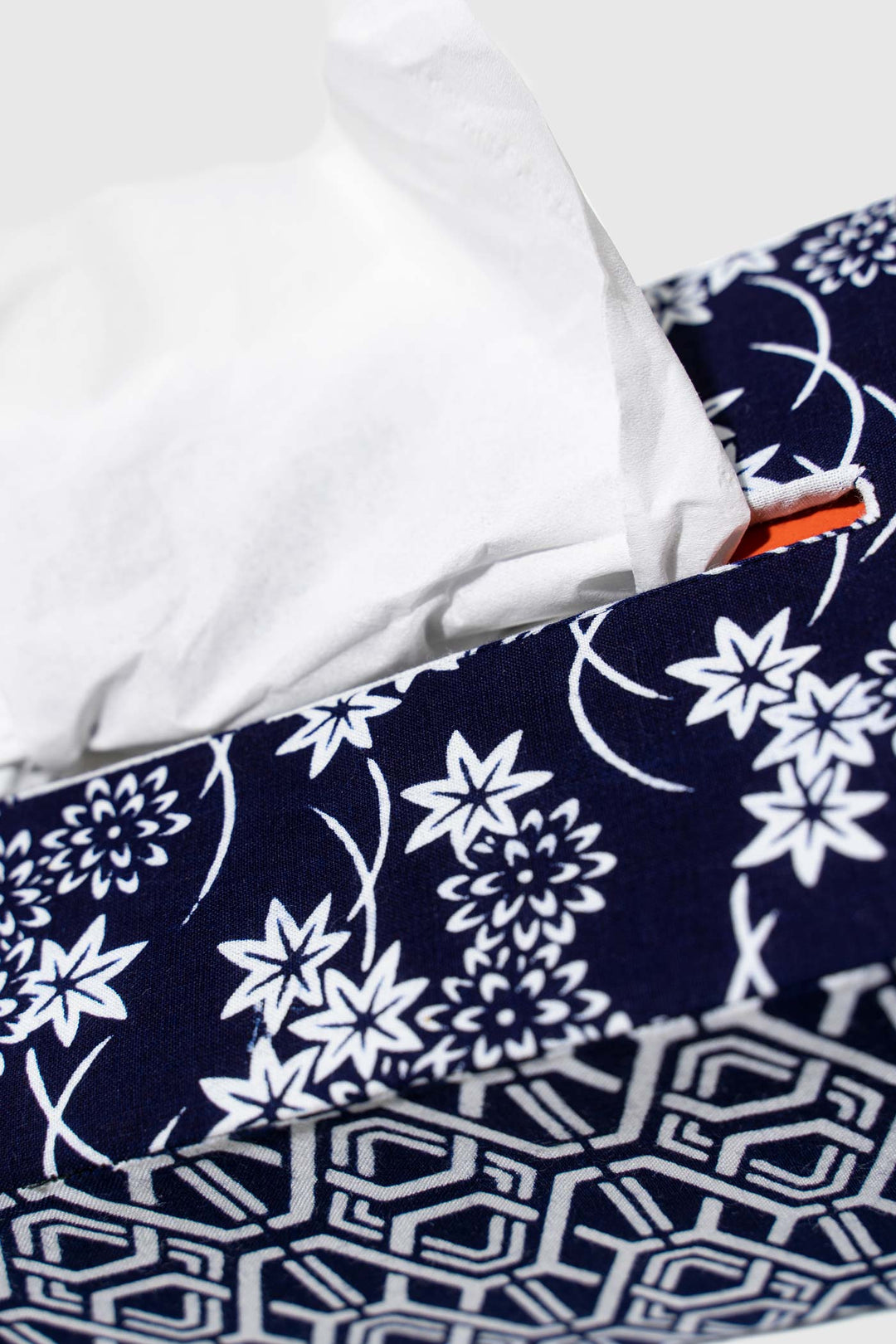 Japanese Yukata Cotton Patchwork for a Contemporary Tissue Box