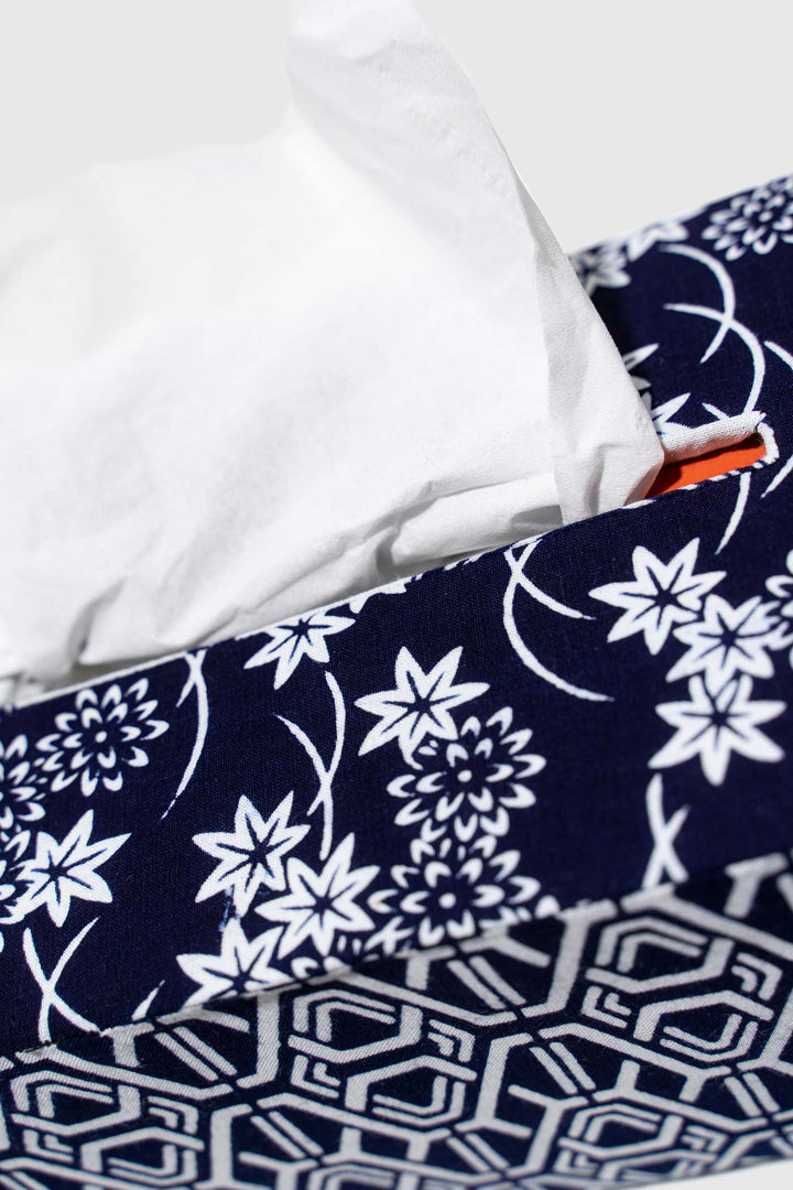 Japanese Yukata Cotton Patchwork for a Contemporary Tissue Box
