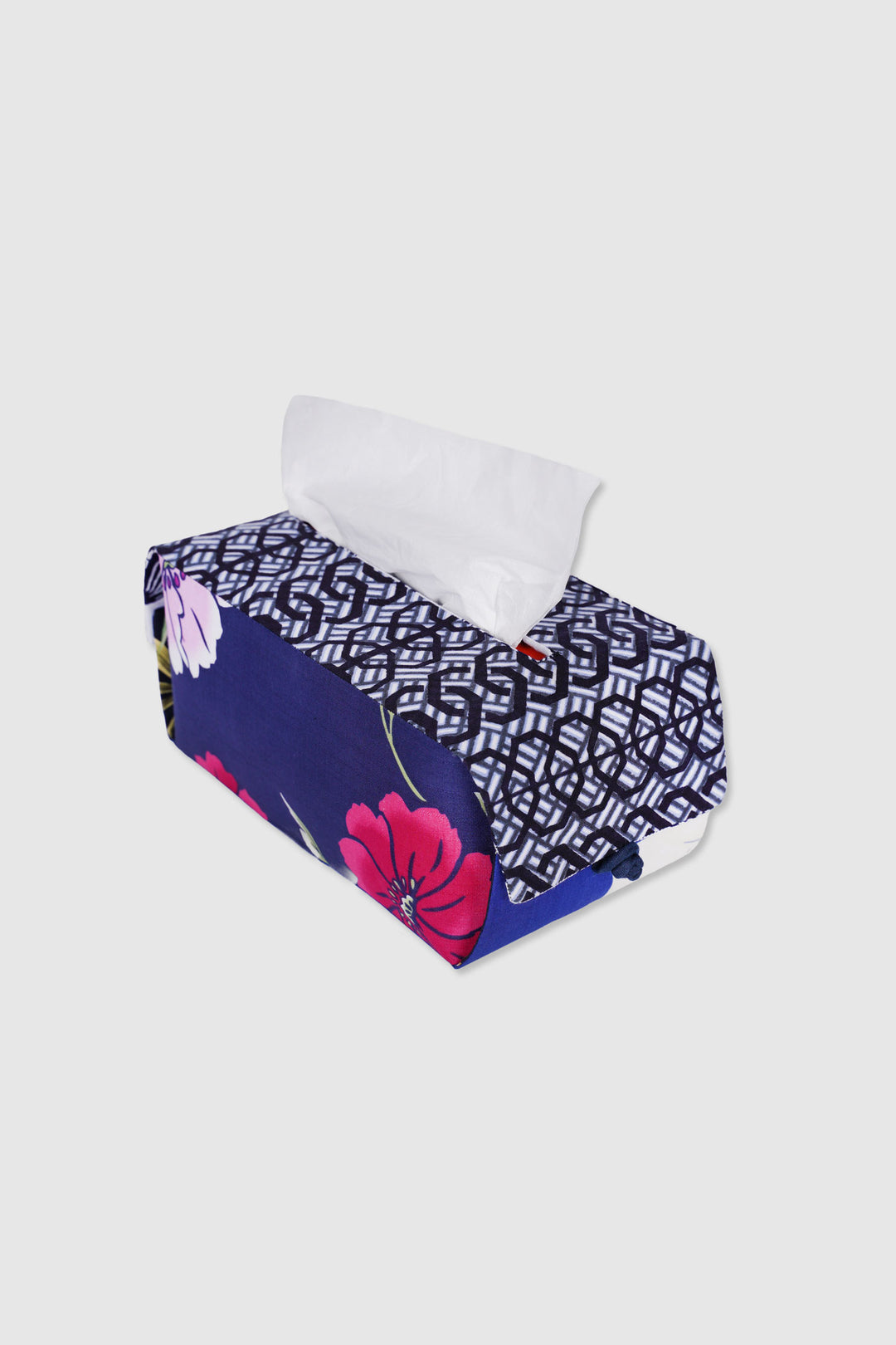 Japanese Yukata Cotton Patchwork for a Contemporary Tissue Box