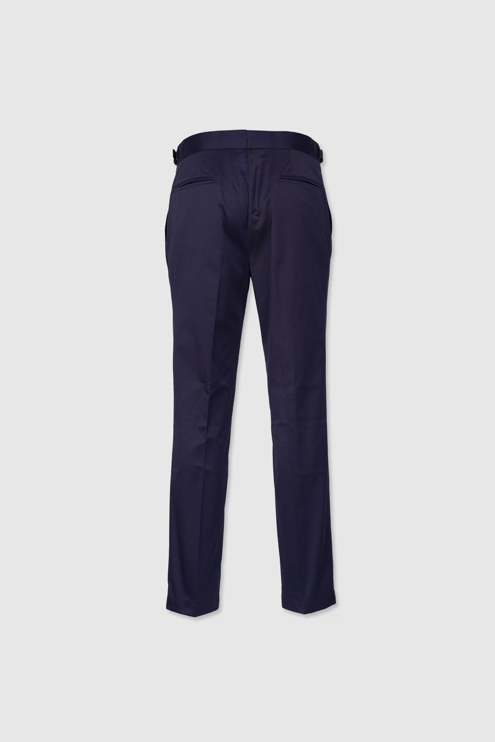 Navy Blue Cotton Tapered Fit Pants