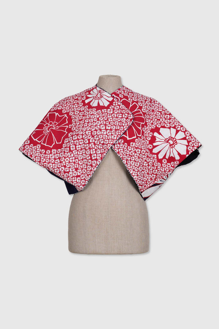 Reversible Bolero Yukata Cotton Jacket Worn in Four-Way