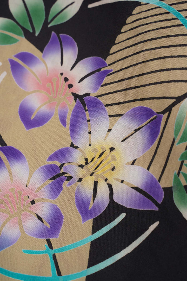 Reversible Bolero Yukata Cotton Jacket Worn in Four-Way