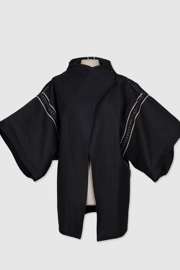 Reversible Japanese Stiff Black Denim Jacket