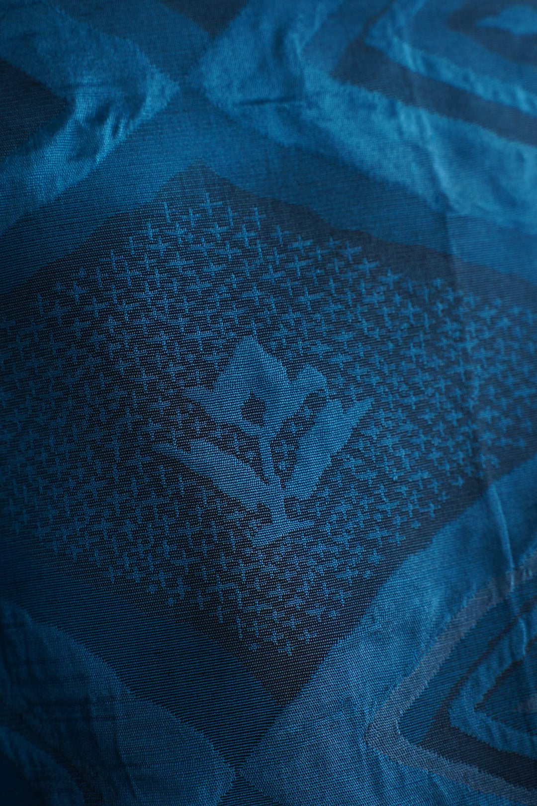 Reversible Silk Jacket With Flower Motif and Inner Shibori Side