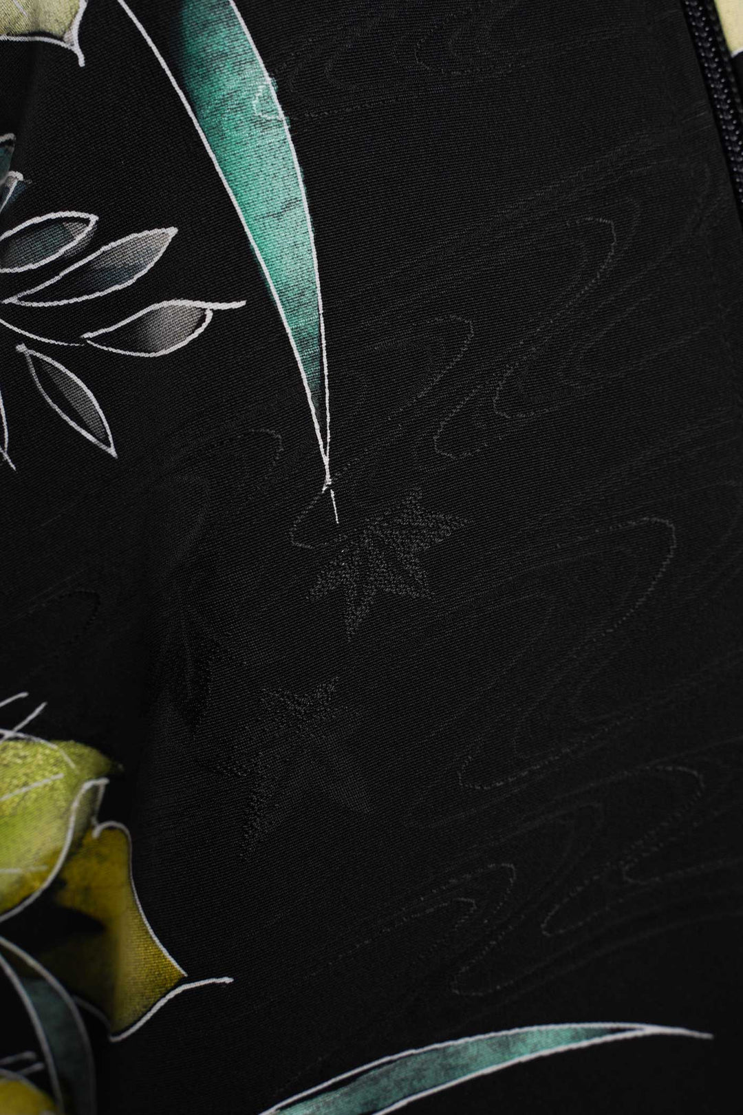 Silk Bomber Jacket with Floral Designs