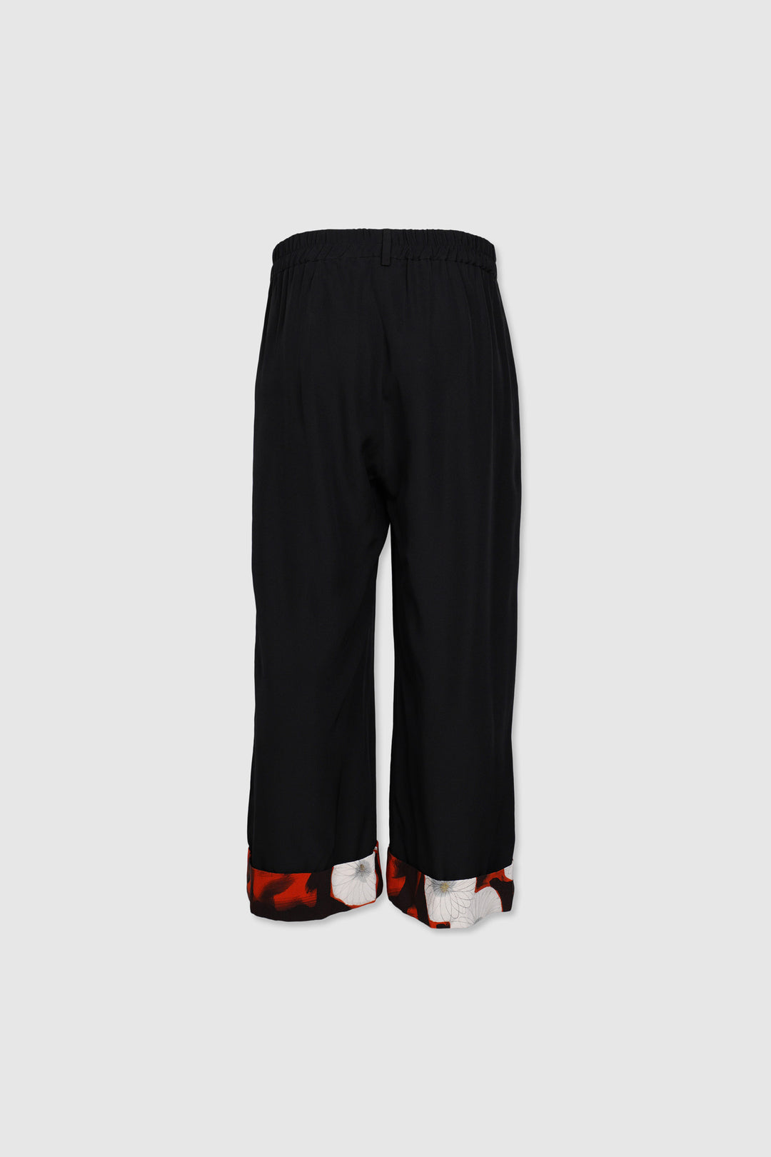 Silk Cuffed Trousers With Highlights