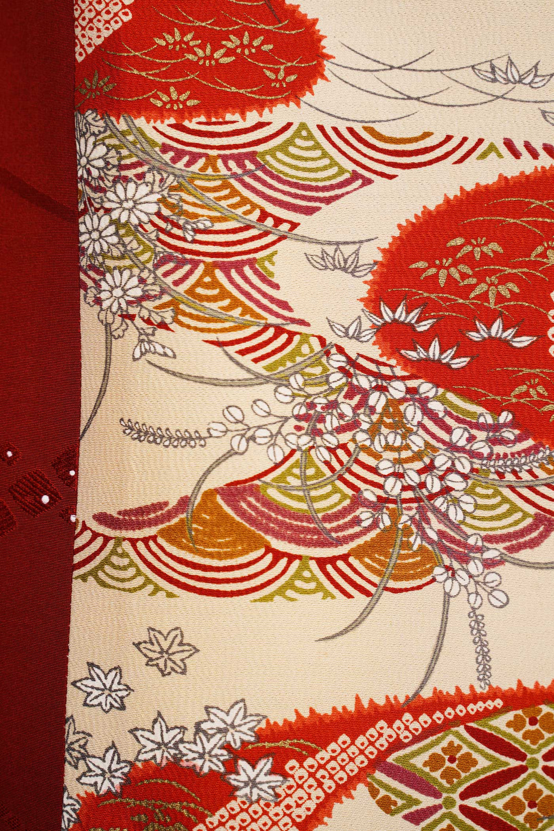Sleeveless A-Line Silk Dress with Floral Panels Designs