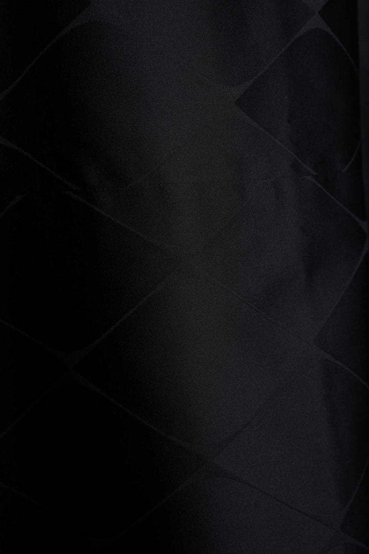 Unique Reversible Silk Jacket with Appliqué Patchwork Pockets and Fine Tassels